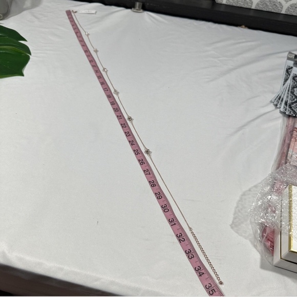 NWT $68 Kate Spade Lady Marmalade Scatter Necklace in Rose Gold Glass + DUST BAG - Picture 13 of 16